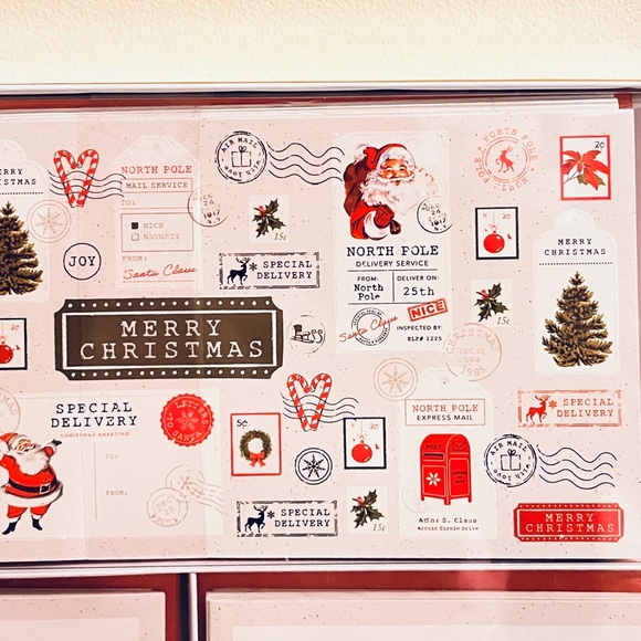 NWT- Punch Studios Set of 18 Retro Santa Christmas Card and Envelopes - Picture 5 of 8